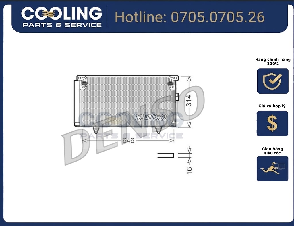 Dàn nóng outback Denso 73210AG000