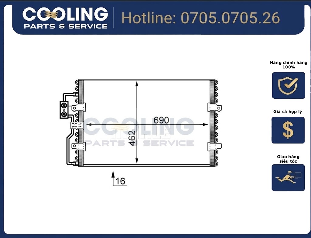 Dàn nóng glc X253 AC152000S 2016-2022 2535000054