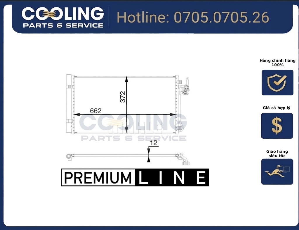 Dàn nóng discovery sport AC65000P 2015-2019 LR075358