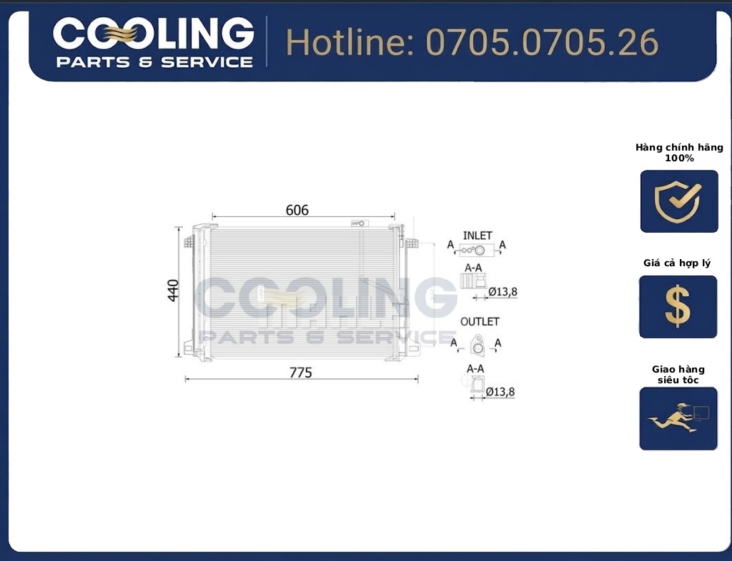Mô tơ quạt dàn nóng Fortuner 885900K090