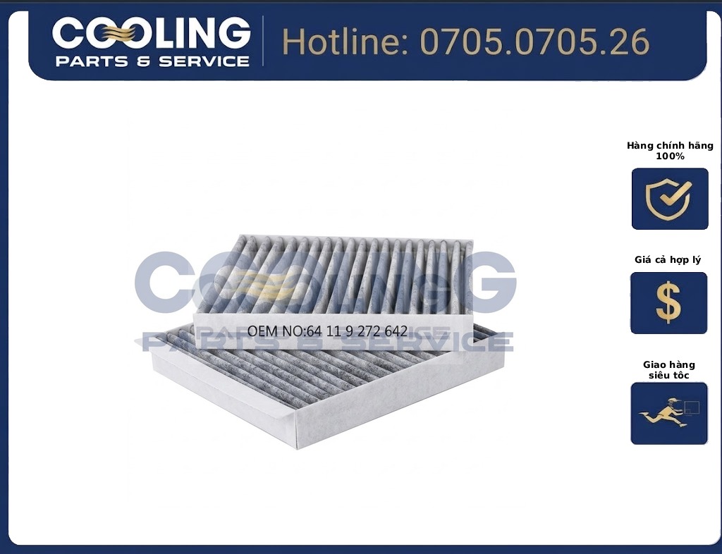 Lọc gió điều hòa (than hoạt tính) 64119272642