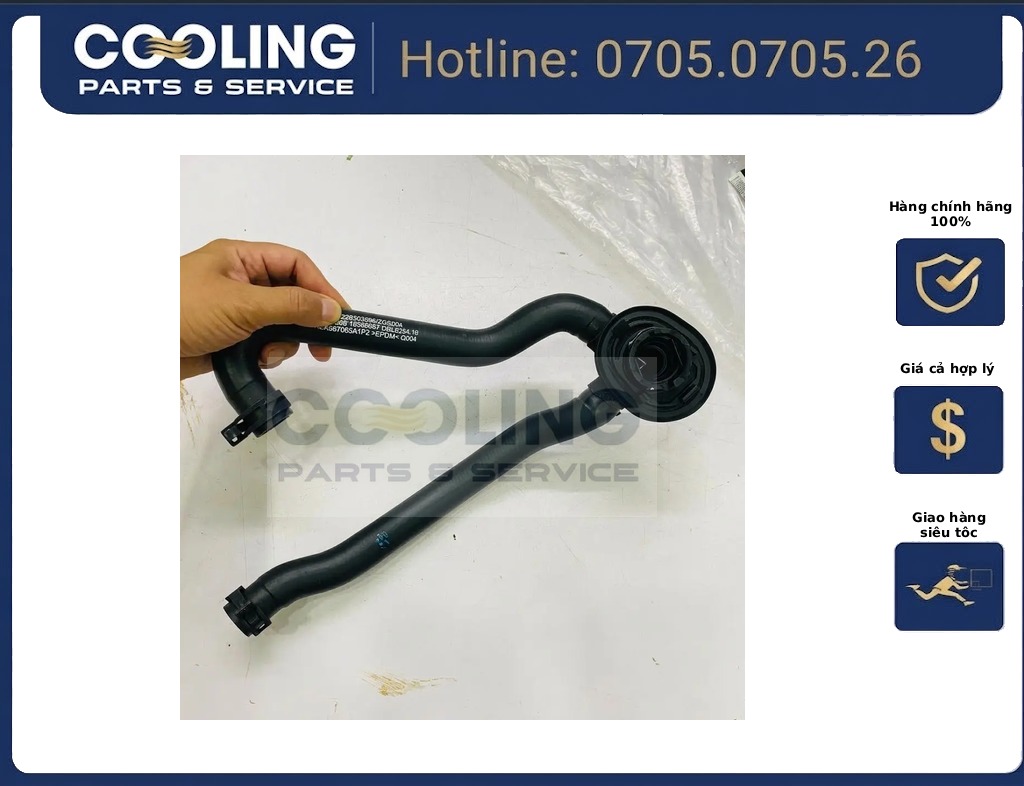 Ống nước nóng dàn sưởi (heater hose) s400, s450, S500 w222, maybach s400, s450, S500 2014-2021