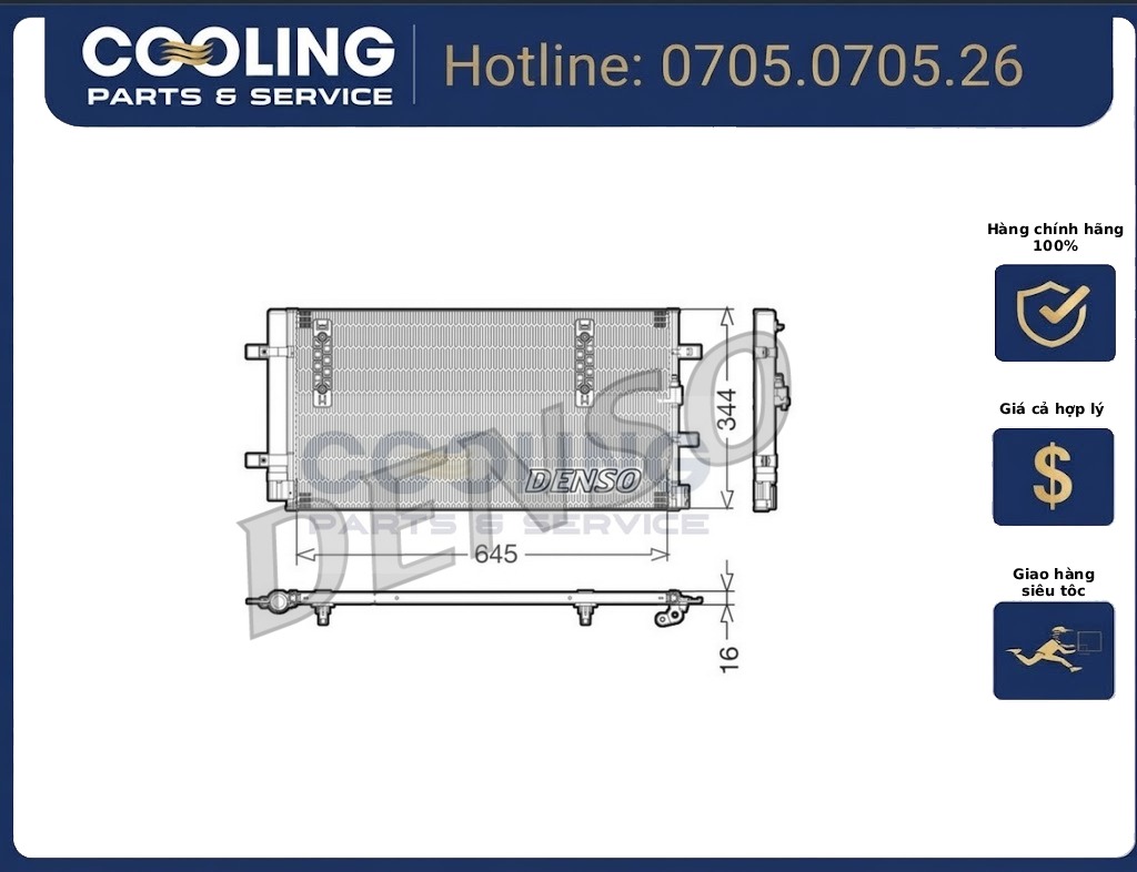 Dàn nóng A4 B8 Valeo 8K0260403AF
