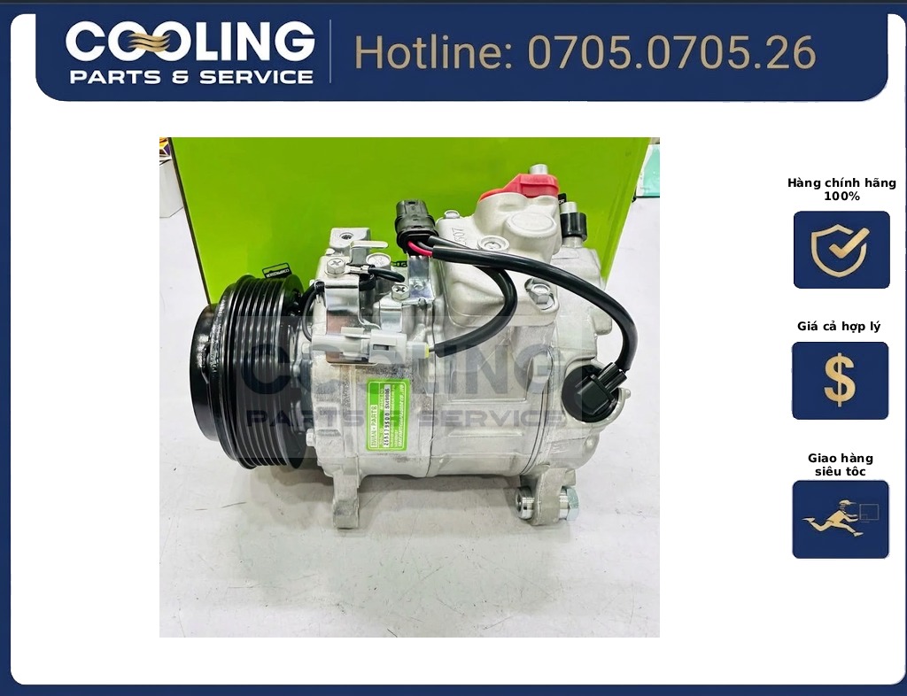 Lốc điều hòa / máy nén điều hòa (a / c compressor) thương hiệu nhật bản A6 (2005-2012) và A7 quattro 4G0260805A