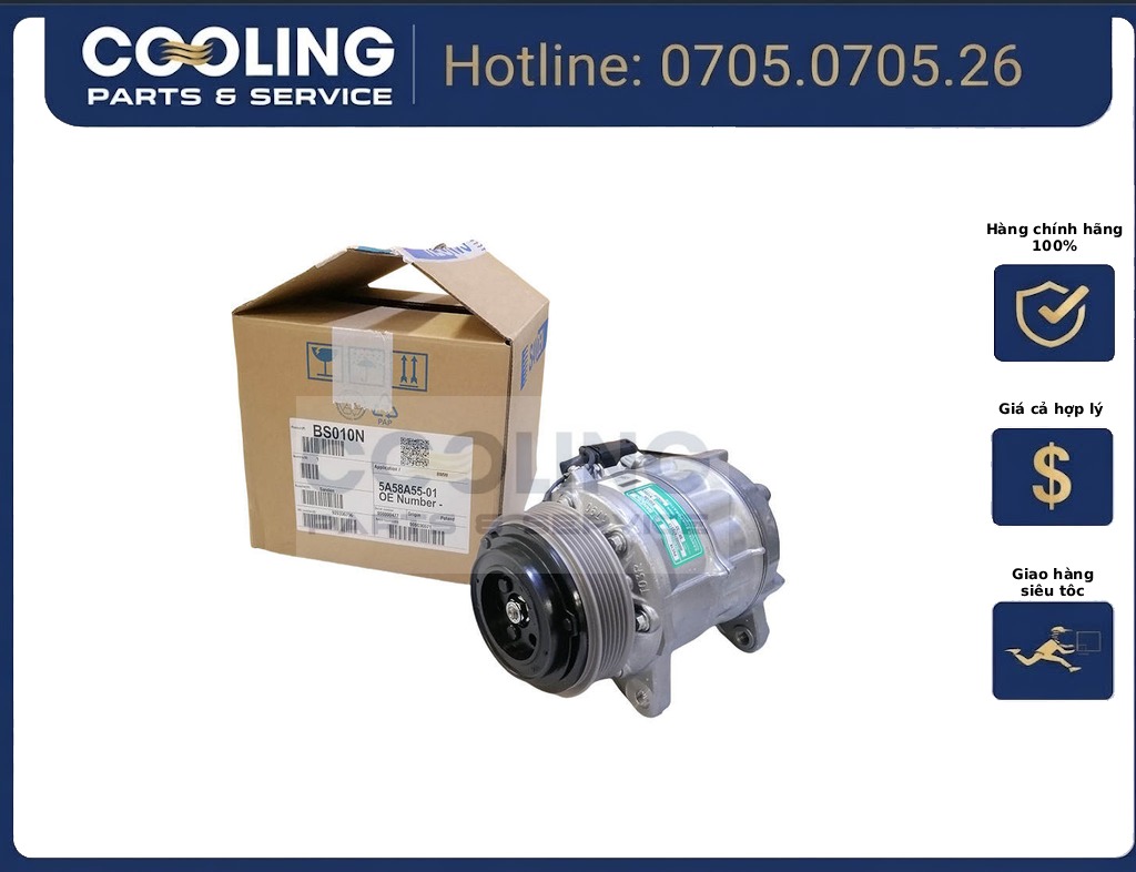 Lốc điều hòa không khí ac 12V oe 5A58A5501