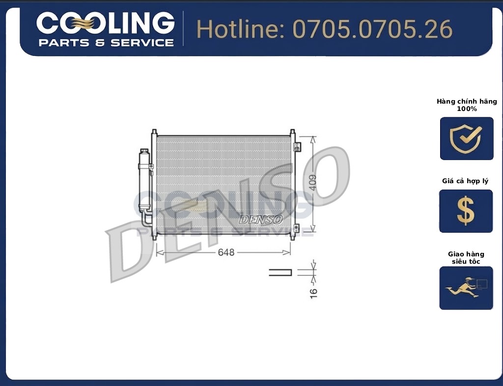 Dàn nóng X-Trail Denso 92100JG000