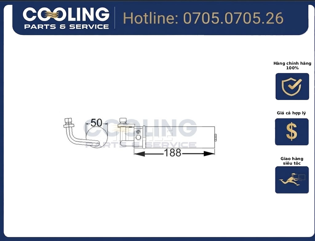Phin lọc gas điều hòa qashqai AD67000S 2007-2014 92131JD00A