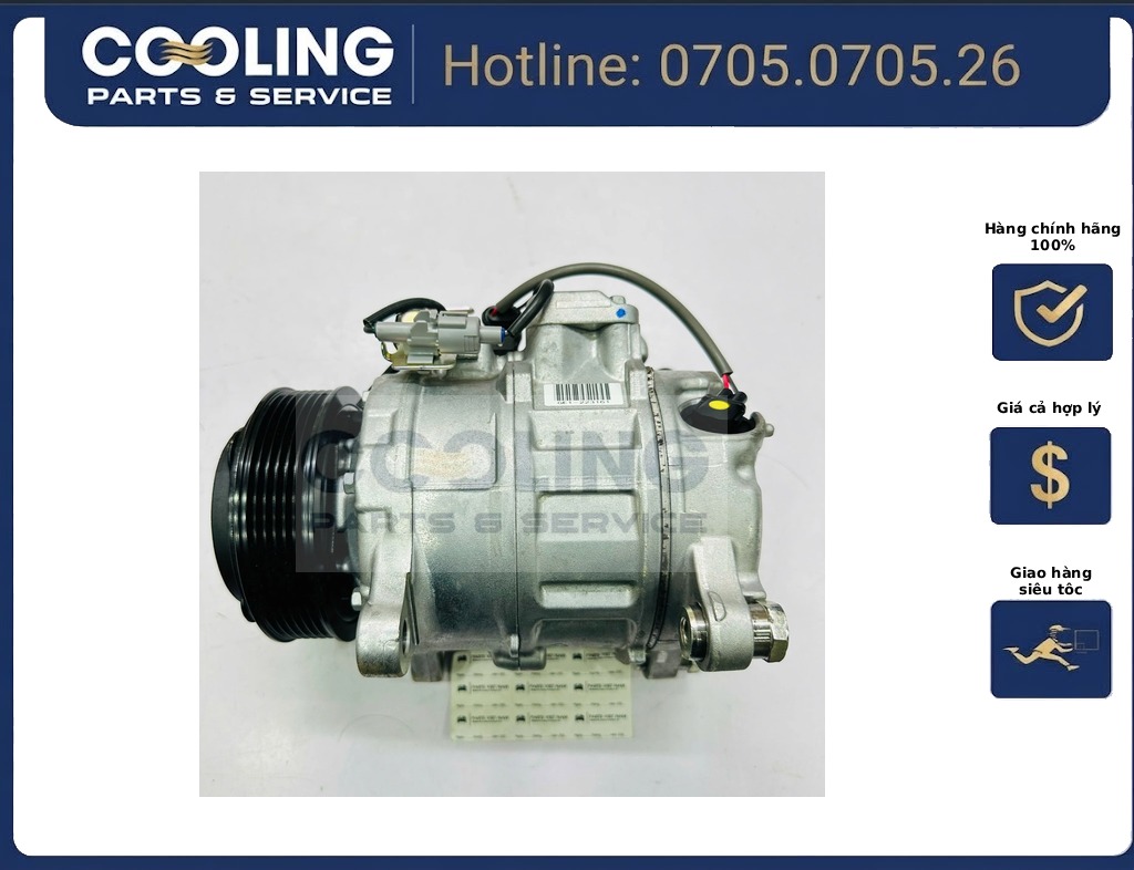 Lốc điều hòa , (a / c compressor) xe 520I f10, 528I f11, 320I f30, 328I X1 e84, X3 f25, Z4 (máy n20) 64529399059