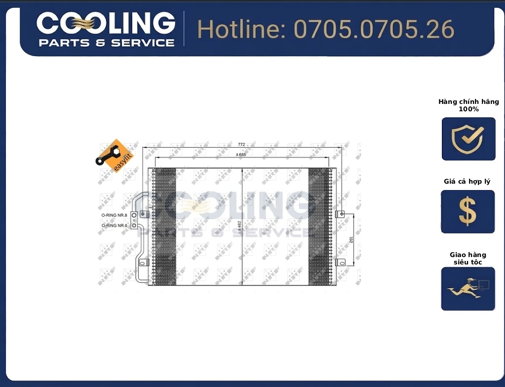 Dàn nóng glc X253 AC152000S 2016-2022 2535000054