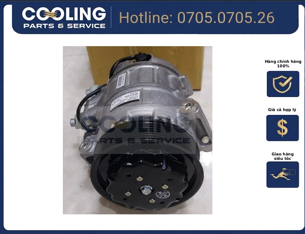 Lốc điều hòa lạnh, máy nén điều hòa (a / c compressor) Touareg (7l, 7p), Q7 (4l, 4m) 7P0820803E