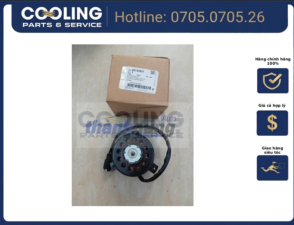 Mô tơ quạt két nước Captiva 93743531