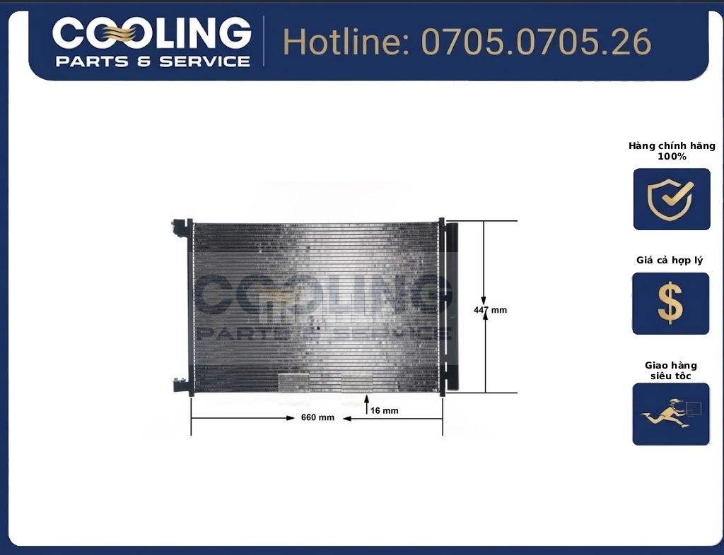 Dàn nóng glc X253 AC412000S 2015-2022 A0995001354
