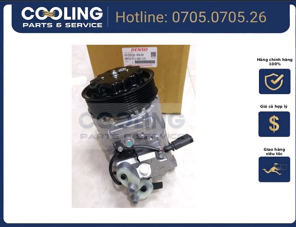Lốc điều hòa lạnh, máy nén điều hòa (a / c compressor) Touareg (7l, 7p), Q7 (4l, 4m) 7P0820803E