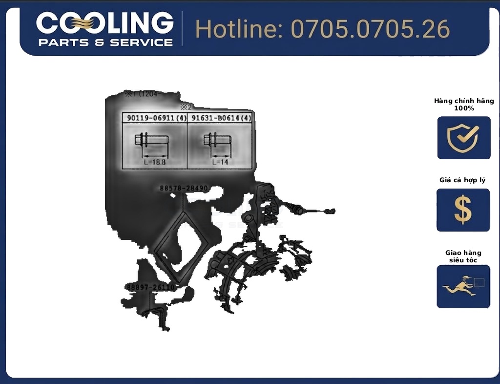 Hộp dàn lạnh sau Veloz 2022-2025 87030BZ220B0